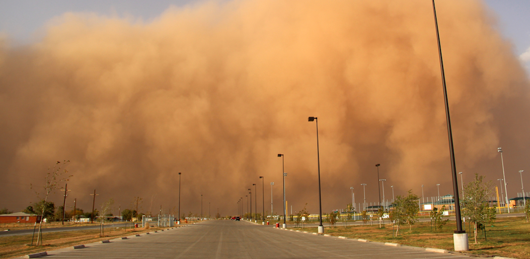 Met department warns: a dust storm hits and affects the visibility of drivers