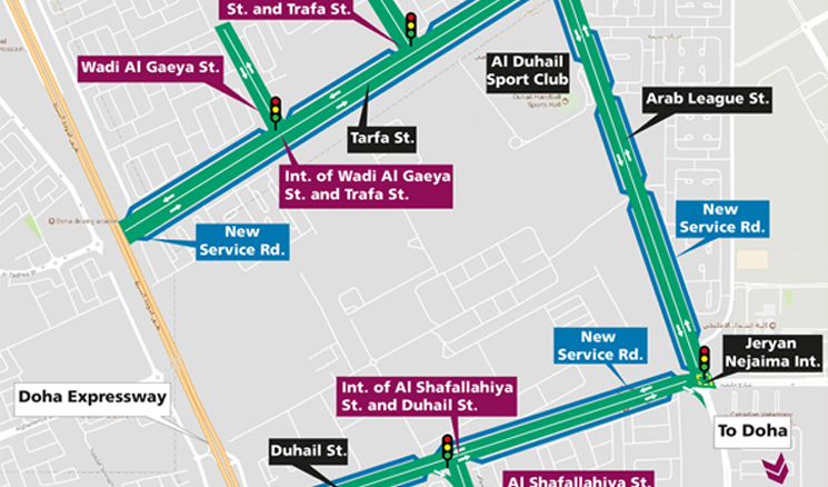 Streets Surrounding Duhail Sports Club are now complete